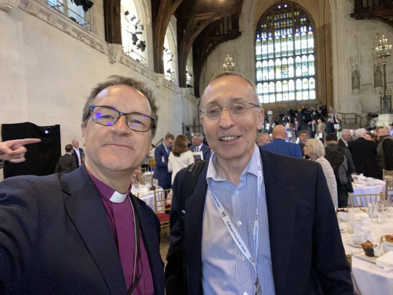  With Bishop Graham at the Parliamentary prayer breakfast.