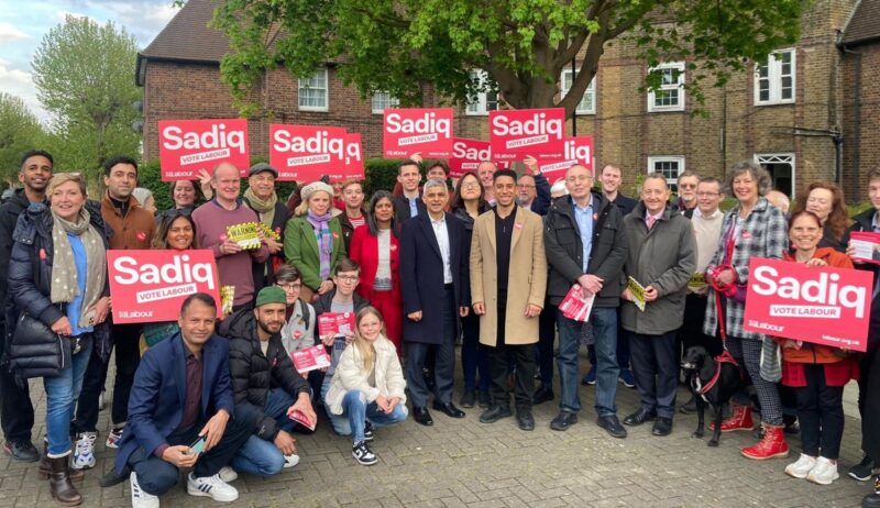  Campaigning with with Sadiq and James Small-Edwards in Old Oak this week