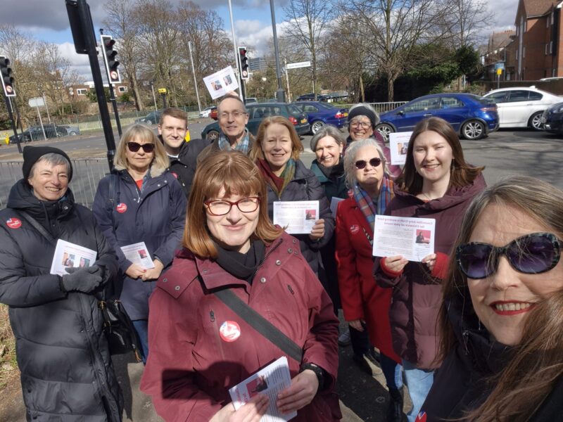 Campaigning in Chiswick with local Labour members and Councillors.