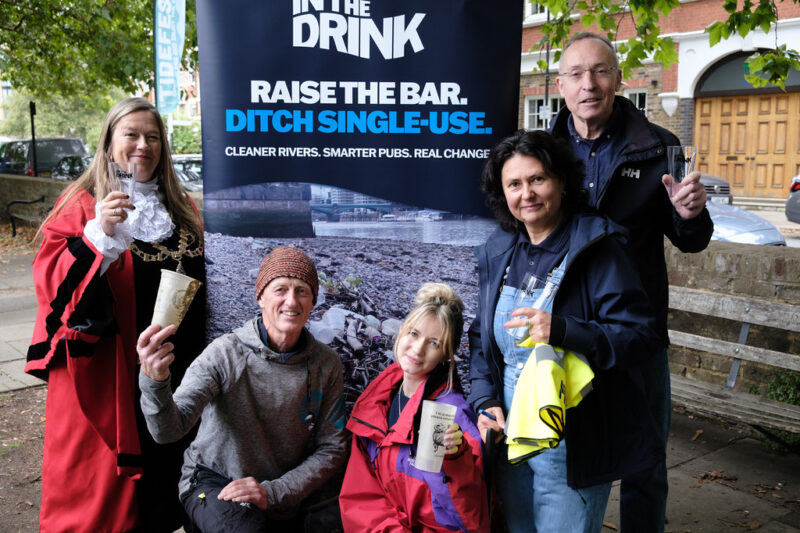 With Mayor Amy Croft at the Tidefest festival. 