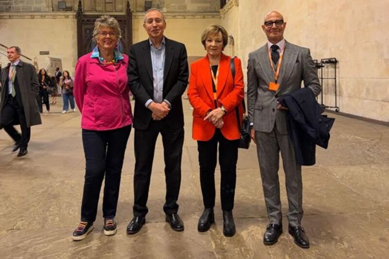 With Dame Prue Leith, Delia Smith and Stanley Tucci in Westminster Hall. 