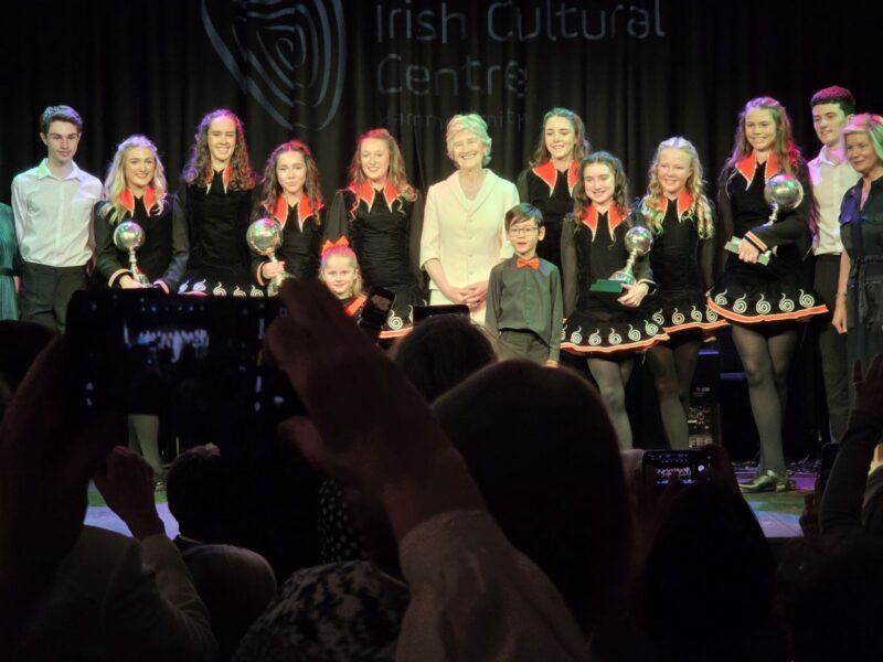 Irish President, Catherine Connolly, at the Irish Cultural Centre in Hammersmith. 