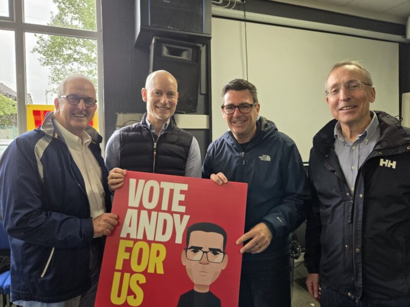 On the campaign trail with Andy Burnham. 