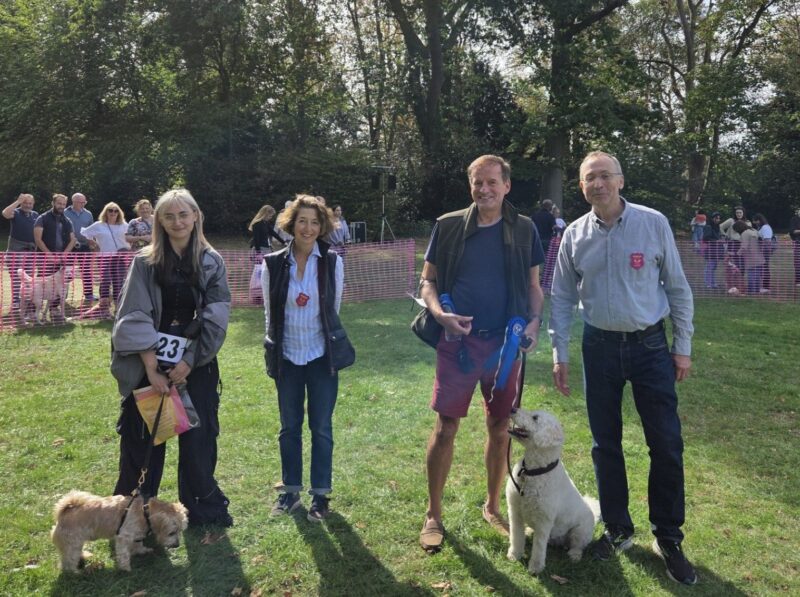 Picking the winner at the Chiswick House Dog Show. 