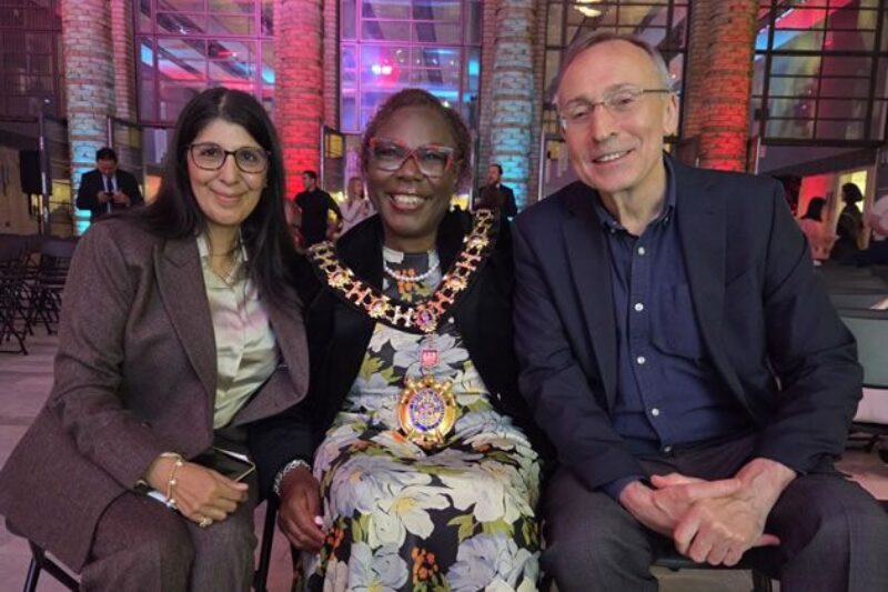 With Aniza Meghani and the Mayor at the H&F Business Awards . 